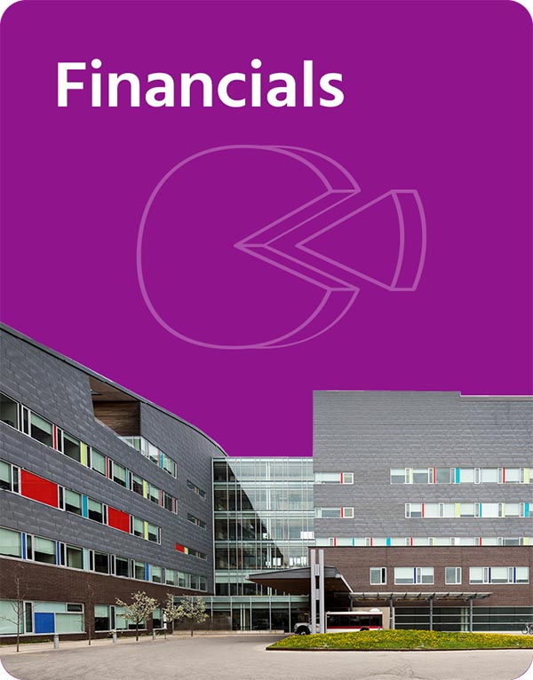 A modern building with purple background